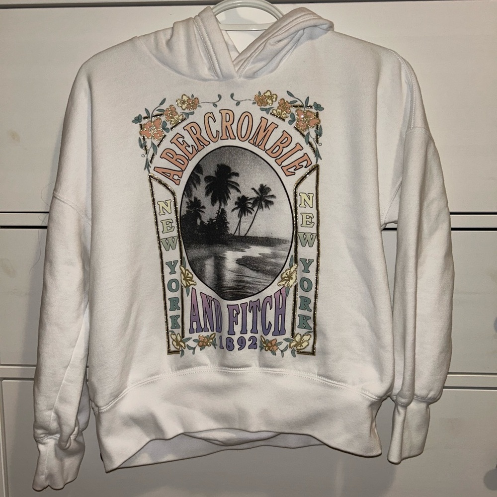 Abercrombie Kids Soft White Hoodie
